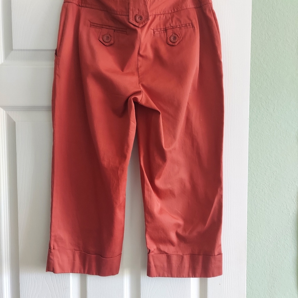 Rust-colored Cato Capris - Picture 2 of 3